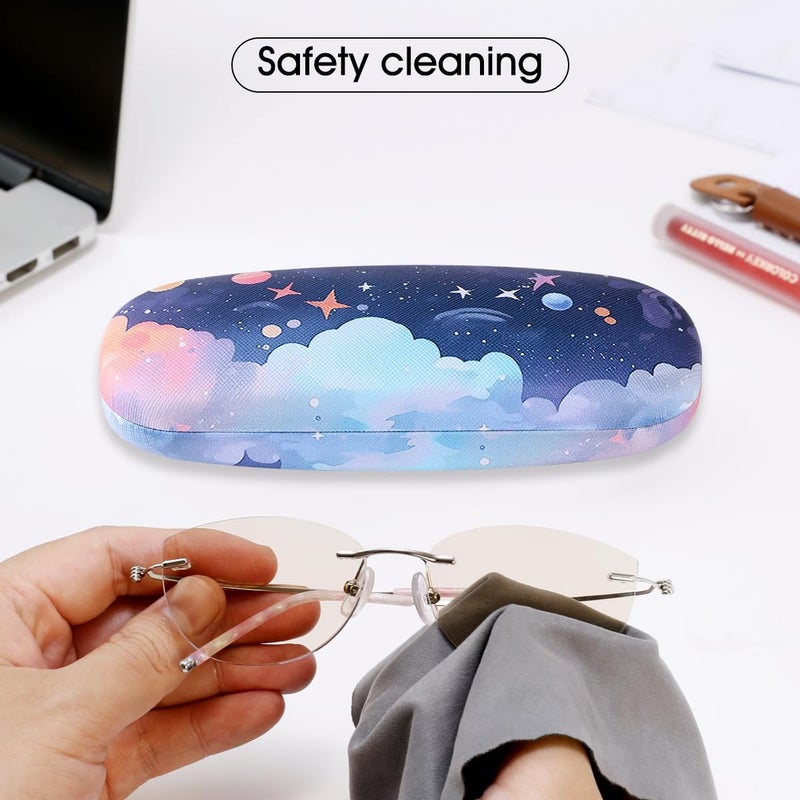 PERFECTSIGHT Store Hard Shell Eyeglasses Case, PU Leather Protective Glasses Case, Cute Eyeglass Case for Women Men Girls - Image 4